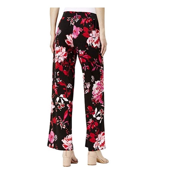 INC International Women's Concepts Floral-Print Wide-Leg Pants Size P/M - Picture 4 of 5